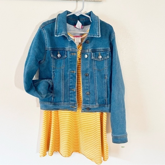 LOT OF 2 Pieces - Zunie Yellow Casual Girls Skater Dress + Zunie Jean Jacket - Picture 5 of 9